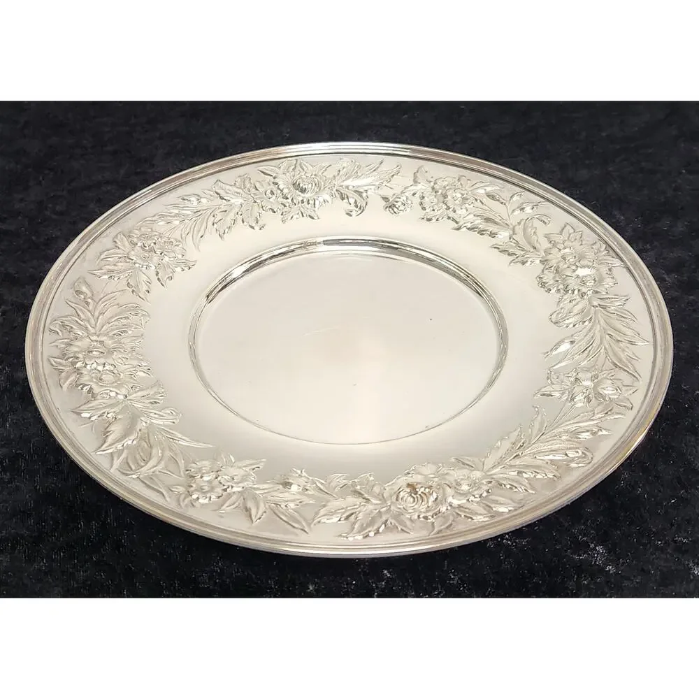 Vintage Kirk Stieff SilverPlate Round Tray-1727